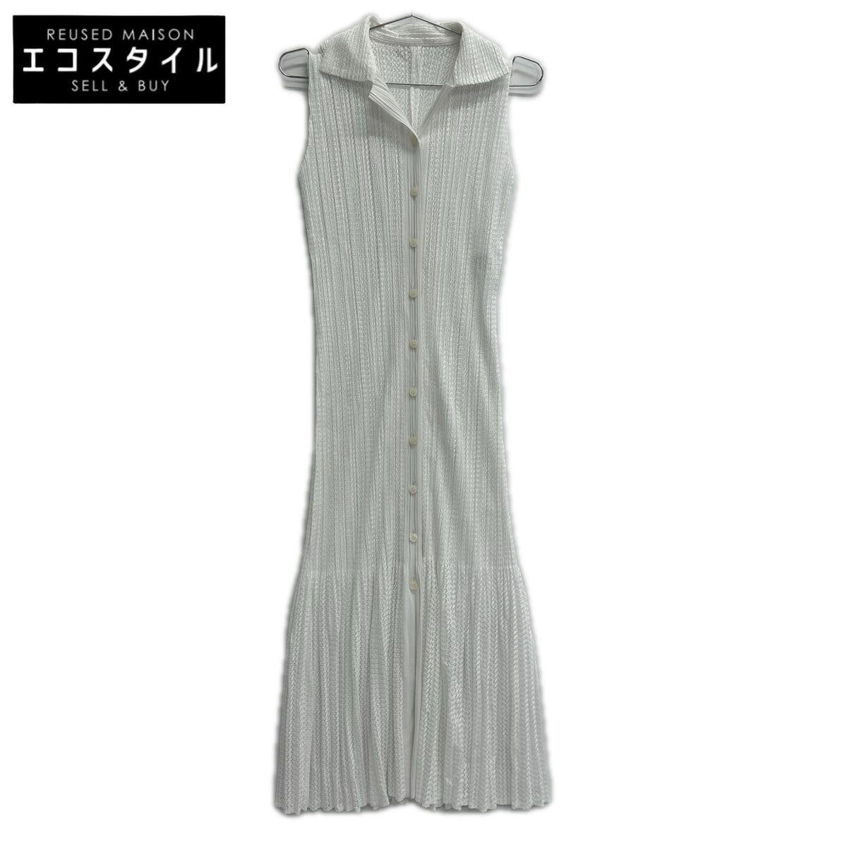 PLEATS PLEASE プリーツプリーズ 15年製 PP53-JH525 ホワイト ノースリーブワンピース ワンピース