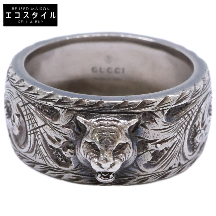 GUCCI グッチ Ag925 キャットヘッド アラベスクモチーフ リング 指輪
