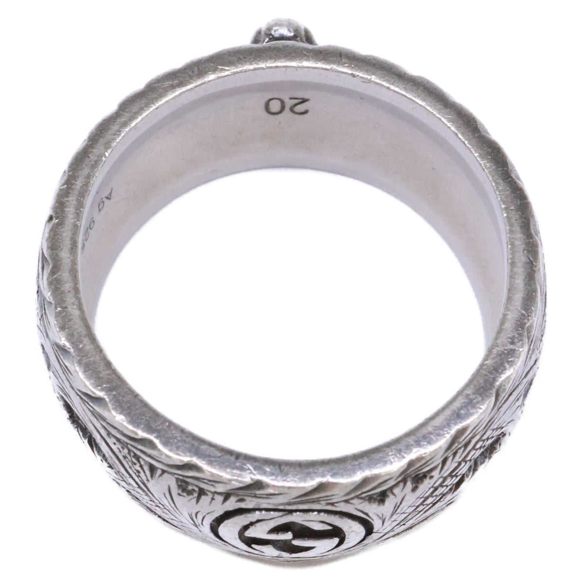 GUCCI グッチ Ag925 キャットヘッド アラベスクモチーフ リング 指輪