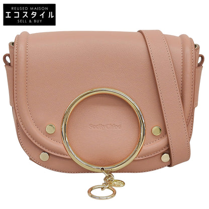 SEE BY CHLOE シーバイクロエ 美品 MARA レザー クロスボディバッグ ショルダーバッグ レディース ピンク系 別売りストラップ付き ショルダーバッグ