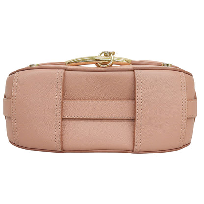 SEE BY CHLOE シーバイクロエ 美品 MARA レザー クロスボディバッグ ショルダーバッグ レディース ピンク系 別売りストラップ付き ショルダーバッグ