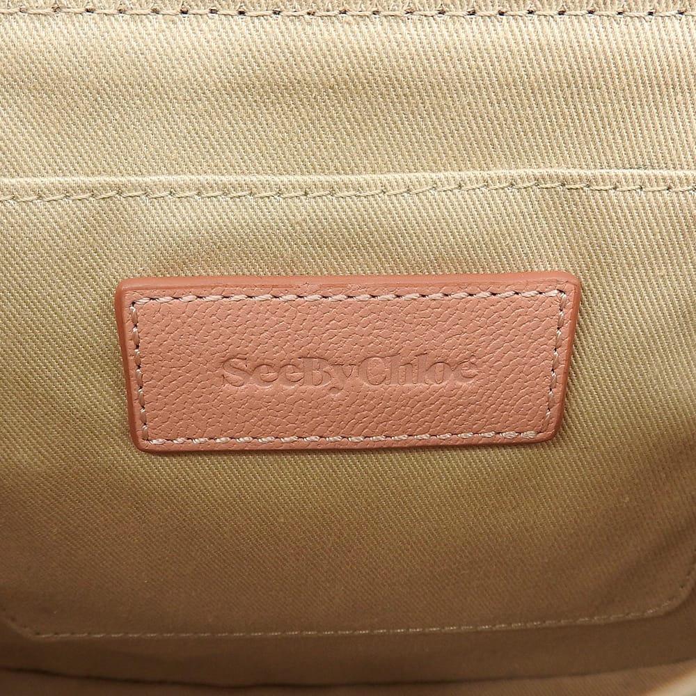SEE BY CHLOE シーバイクロエ 美品 MARA レザー クロスボディバッグ ショルダーバッグ レディース ピンク系 別売りストラップ付き ショルダーバッグ