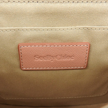 SEE BY CHLOE シーバイクロエ 美品 MARA レザー クロスボディバッグ ショルダーバッグ レディース ピンク系 別売りストラップ付き ショルダーバッグ