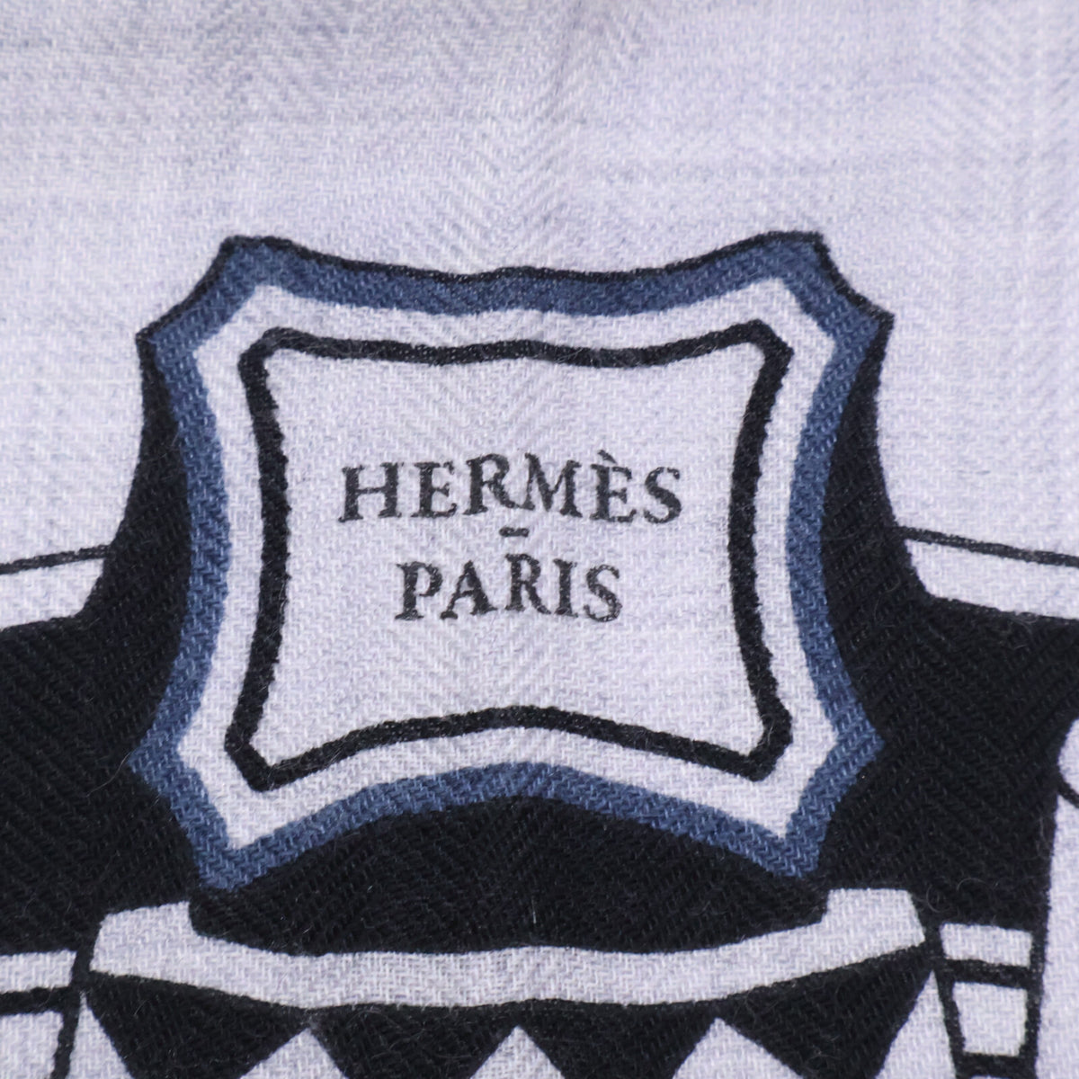 HERMES エルメス LES ROUES DE PHAETON 四輪馬車の車輪 シルク/カシミヤ カレジェアン 140 ショール ストール