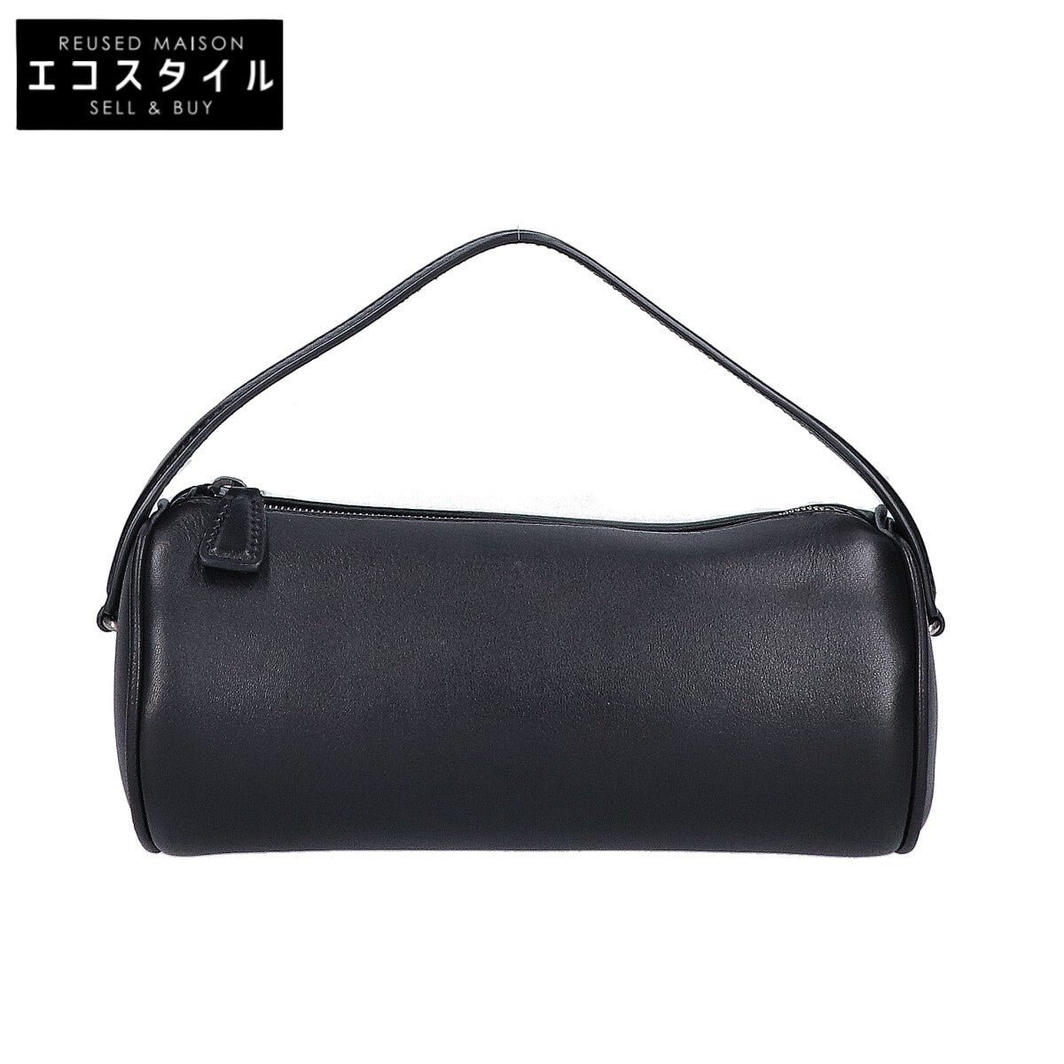 THE ROW ザ ロウ 美品 ソフトナッパレザー エンボスロゴ 90s round bag ハンドバッグ