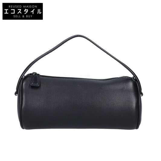 THE ROW ザ ロウ 美品 ソフトナッパレザー エンボスロゴ 90s round bag ハンドバッグ