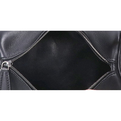 THE ROW ザ ロウ 美品 ソフトナッパレザー エンボスロゴ 90s round bag ハンドバッグ