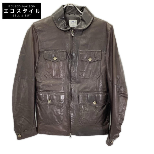 EMMETI エンメティー ×BEAMS 24-18-0208-309 ブラウン ラムスキン レザージャケット ジャケット