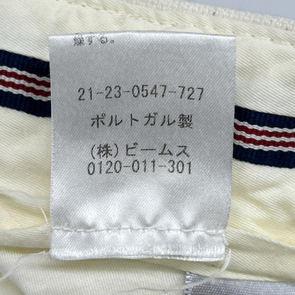 BERNARD ZINS ベルナールザンス 21-23-0547-727 アイボリー コットン 2インプリーツスラックス ボトムス