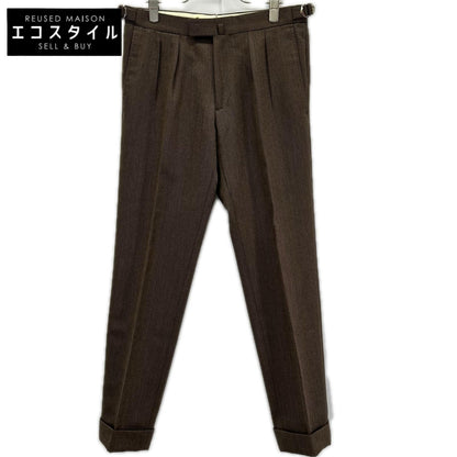 BERNARD ZINS ベルナールザンス 【BEAMS F別注】21-23-0558-727 ブラウン 2インプリーツスラックス ボトムス