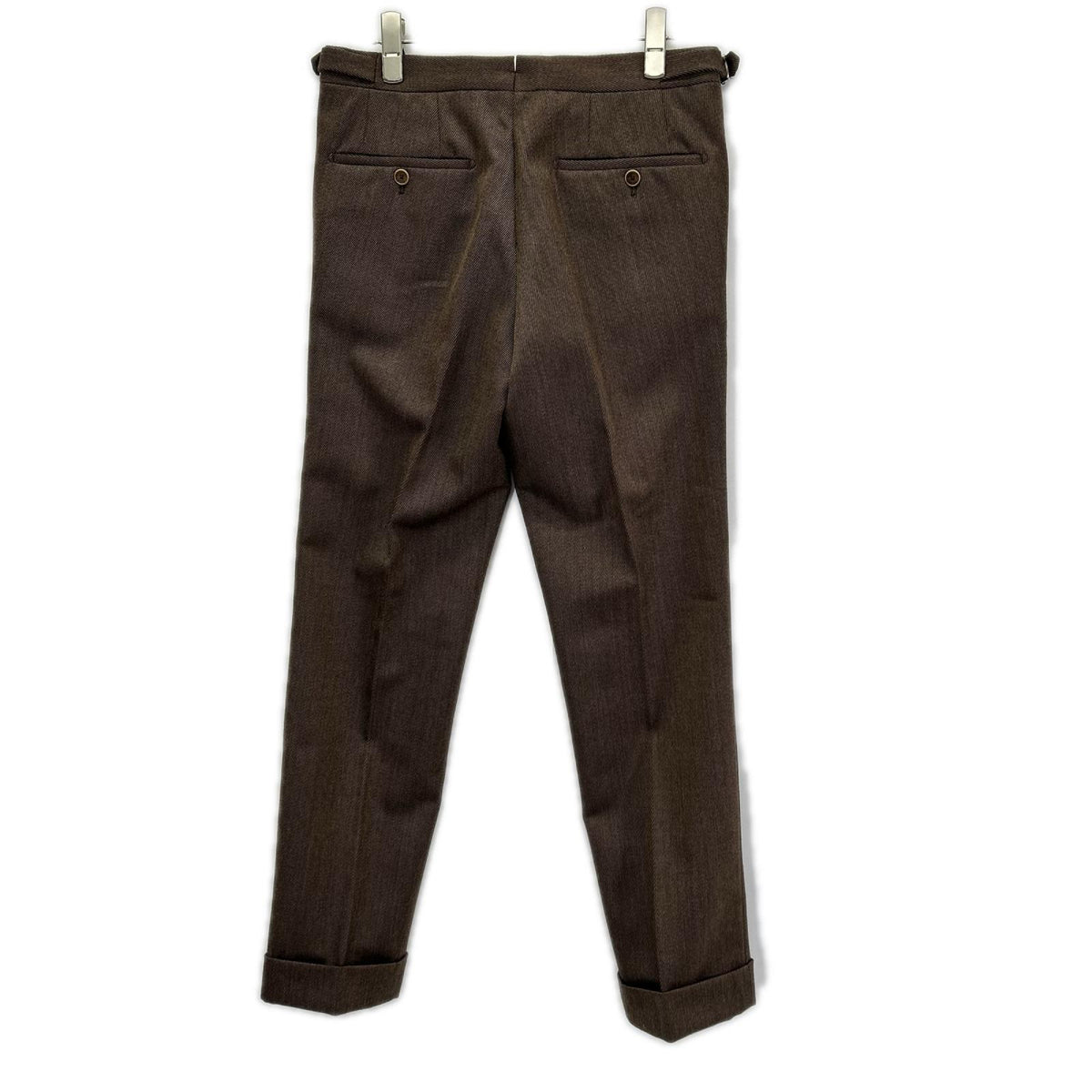 BERNARD ZINS ベルナールザンス 【BEAMS F別注】21-23-0558-727 ブラウン 2インプリーツスラックス ボトムス
