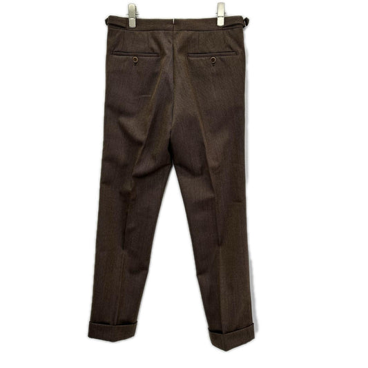 BERNARD ZINS ベルナールザンス 【BEAMS F別注】21-23-0558-727 ブラウン 2インプリーツスラックス ボトムス