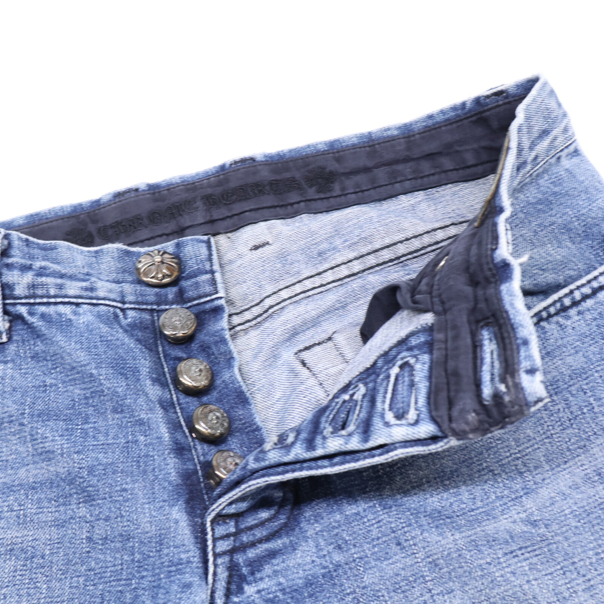 Chrome hearts クロムハーツ 国内正規 CRS BTN DENIM PANTS クロスボールボタン ボタンフライデニムパンツ ボトムス