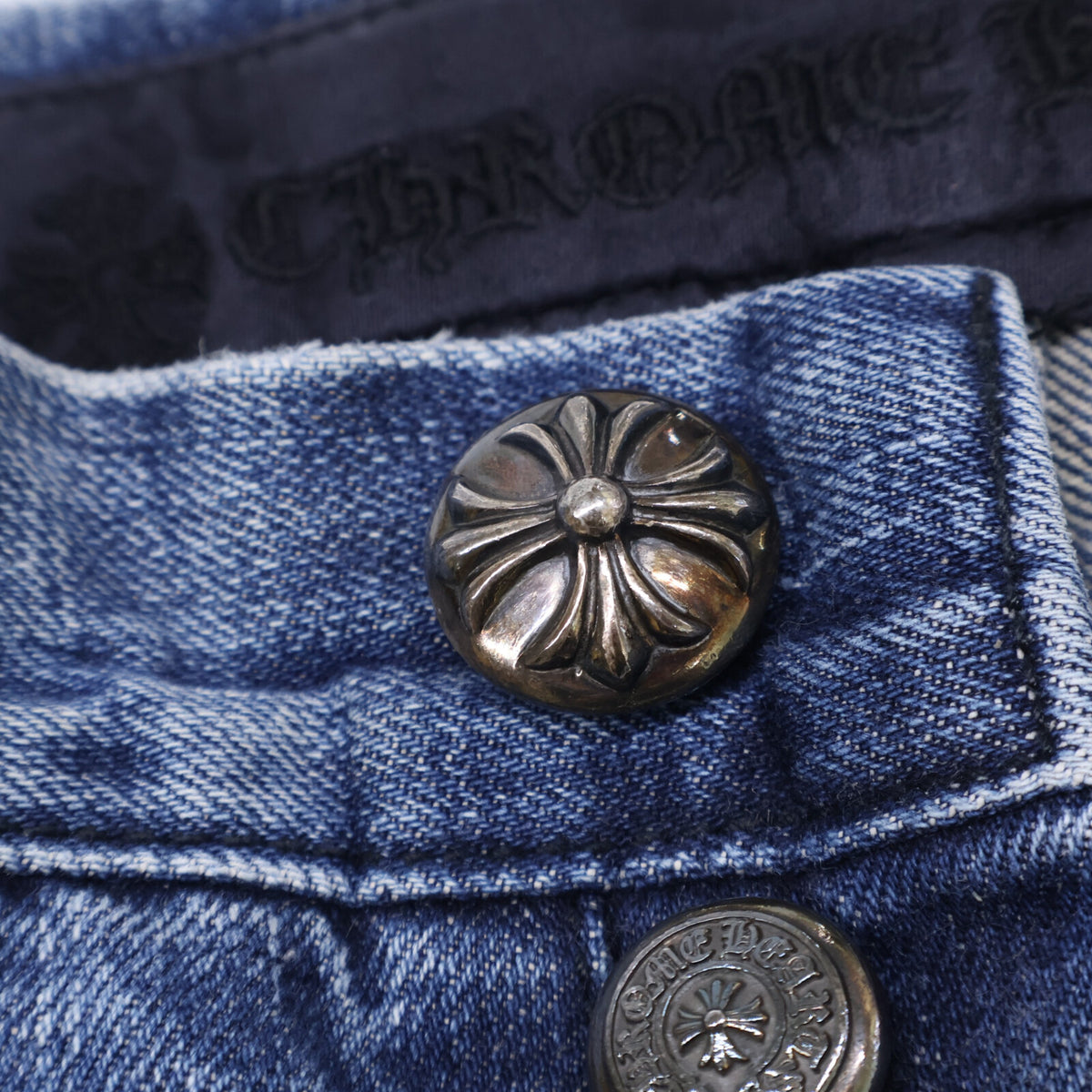 Chrome hearts クロムハーツ 国内正規 CRS BTN DENIM PANTS クロスボールボタン ボタンフライデニムパンツ ボトムス