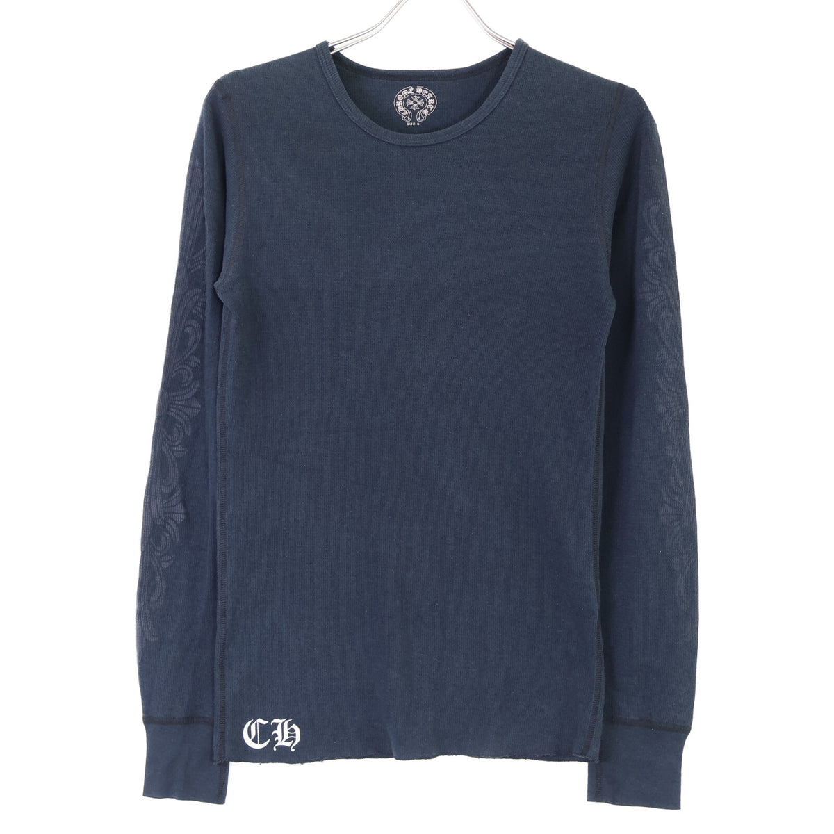 Chrome hearts クロムハーツ 国内正規 OLD Thermal バックロゴ フローラルクロスプリント 長袖サーマルTシャツ トップス