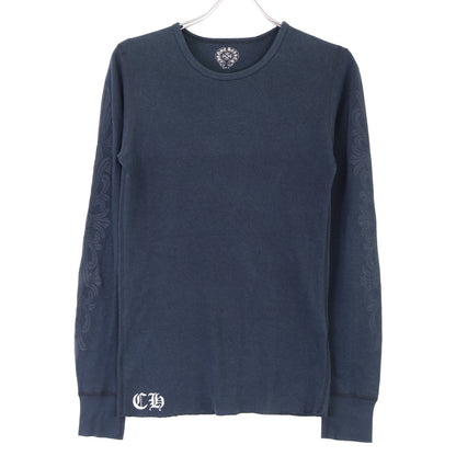 Chrome hearts クロムハーツ 国内正規 OLD Thermal バックロゴ フローラルクロスプリント 長袖サーマルTシャツ トップス