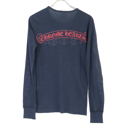 Chrome hearts クロムハーツ 国内正規 OLD Thermal バックロゴ フローラルクロスプリント 長袖サーマルTシャツ トップス