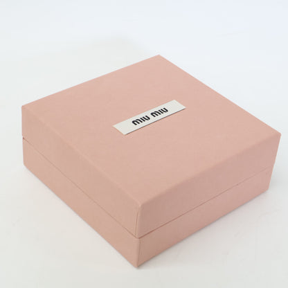 MIUMIU ミュウミュウ 【美品】5TL510_ACRT_F0Q7Z レザー/コード/メタル トリック キーリング