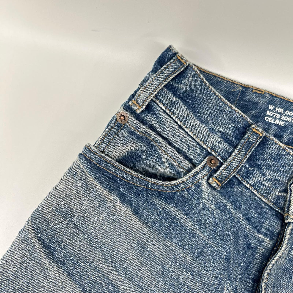 CELINE セリーヌ ブルー N778 206T 08PI ウェスリーデニムパンツ ストレートパンツ ボトムス