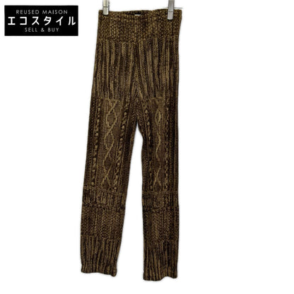 PLEATS PLEASE プリーツプリーズ 16AW PP64-JF436 ブラウン 総柄 プリーツ パンツ ボトムス