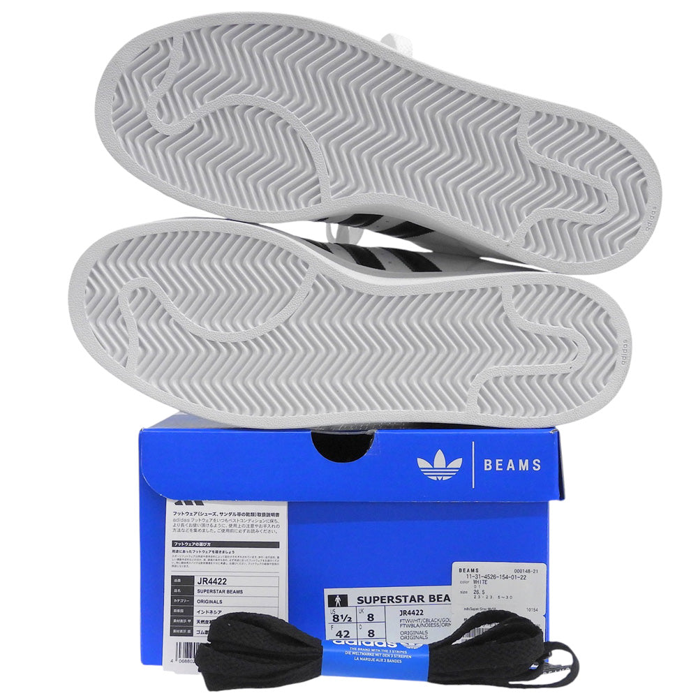 adidas アディダス 新品同様 JR4422 Superstar シューズ メンズ ホワイト ブラック 26.5cm シューズ