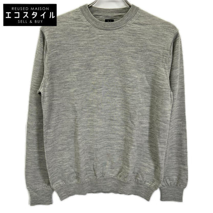 BATONER バトナー ウール グレー Essential SUPERIOR HIGH GAUGE MERINO クルーネック トップス