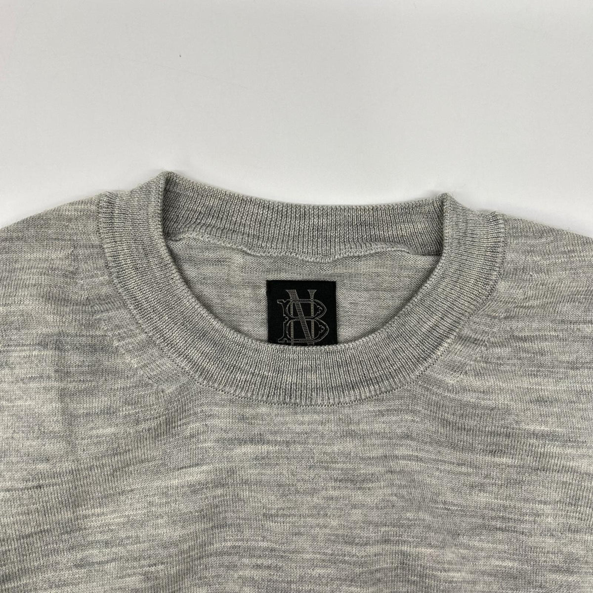 BATONER バトナー ウール グレー Essential SUPERIOR HIGH GAUGE MERINO クルーネック トップス