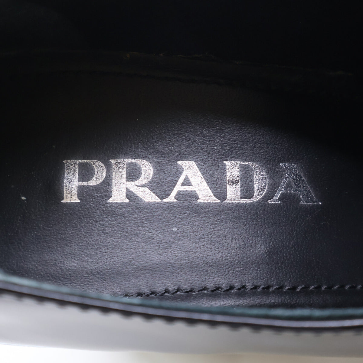 PRADA プラダ 1D563O ブラッシュドレザー ヒール ローファー シューズ