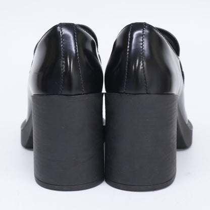 PRADA プラダ 1D563O ブラッシュドレザー ヒール ローファー シューズ