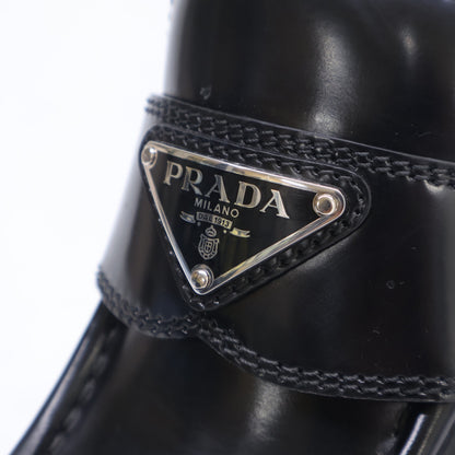 PRADA プラダ 1D563O ブラッシュドレザー ヒール ローファー シューズ