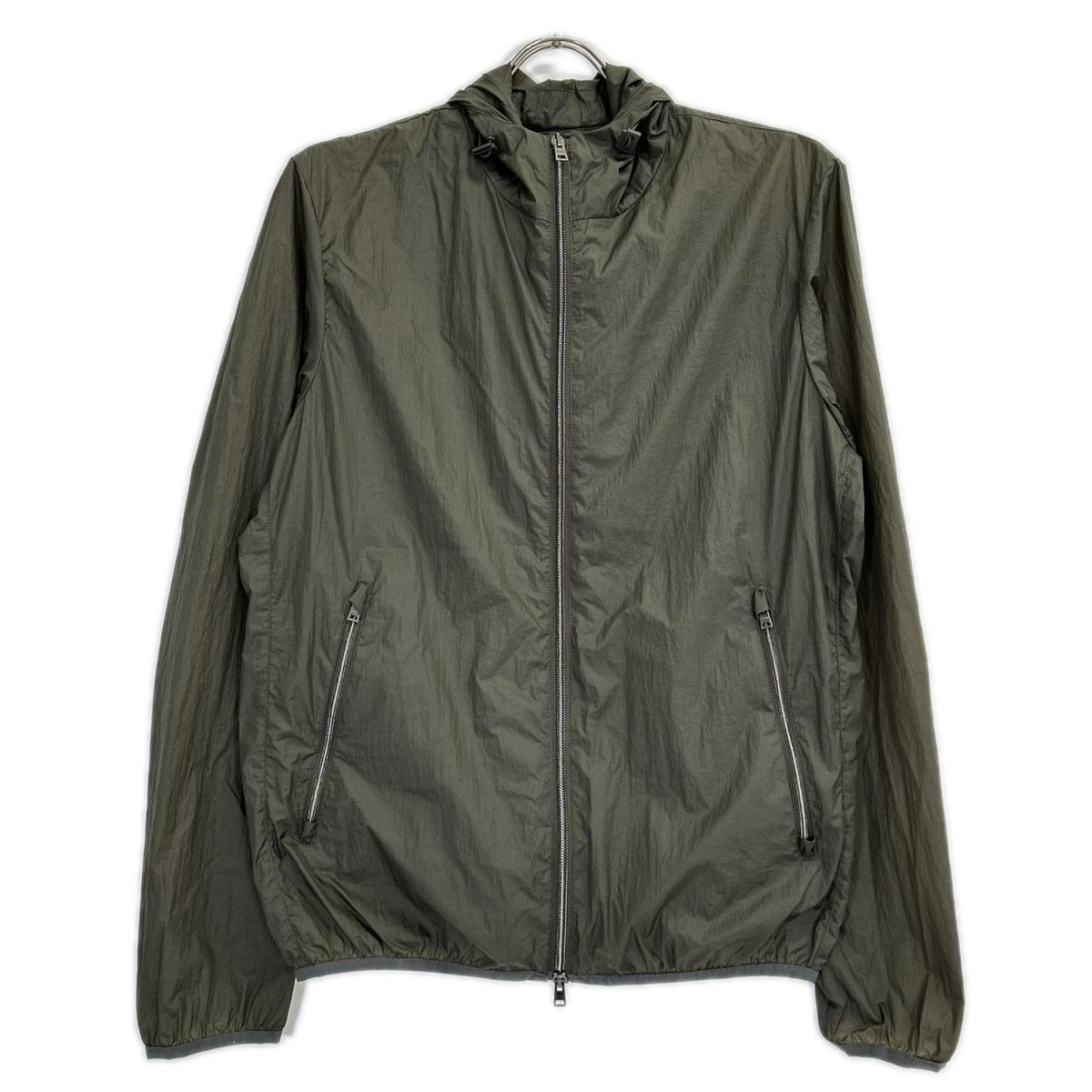 HERNO ヘルノ GI0215U-12314 カーキ ウルトラライトタスランナイロンジップフーディーブルゾン ジャケット