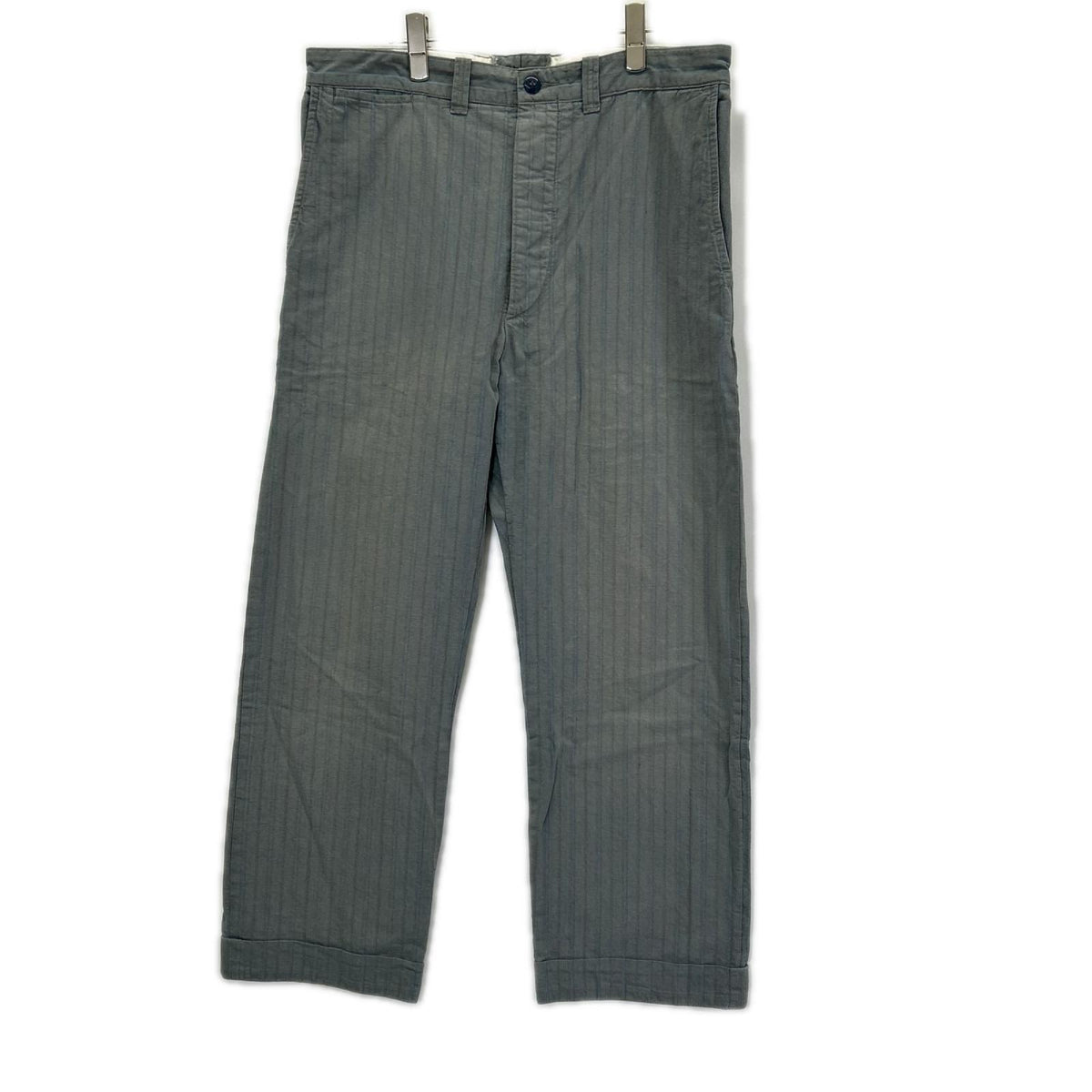 RRL ダブルアールエル 0200015339　ブルー ストライプ ストレートパンツ ボトムス