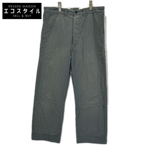 RRL ダブルアールエル 0200015339　ブルー ストライプ ストレートパンツ ボトムス