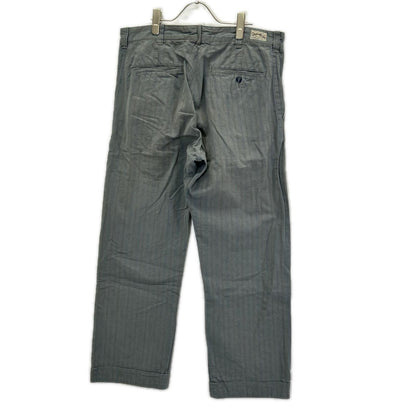 RRL ダブルアールエル 0200015339　ブルー ストライプ ストレートパンツ ボトムス