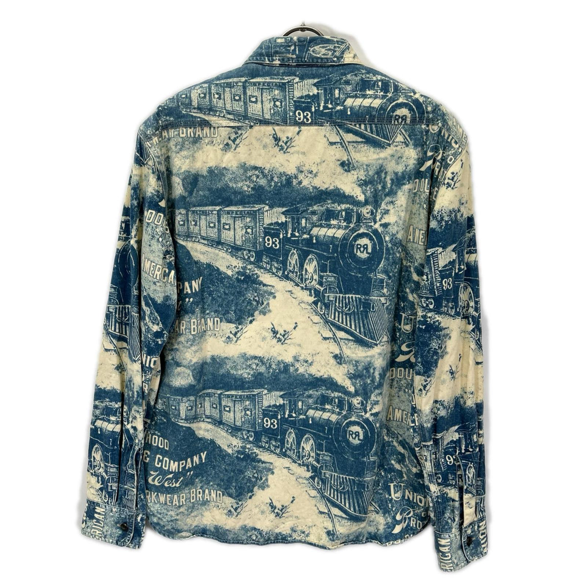 RRL ダブルアールエル エンジンプリント コットン 長袖シャツ トップス