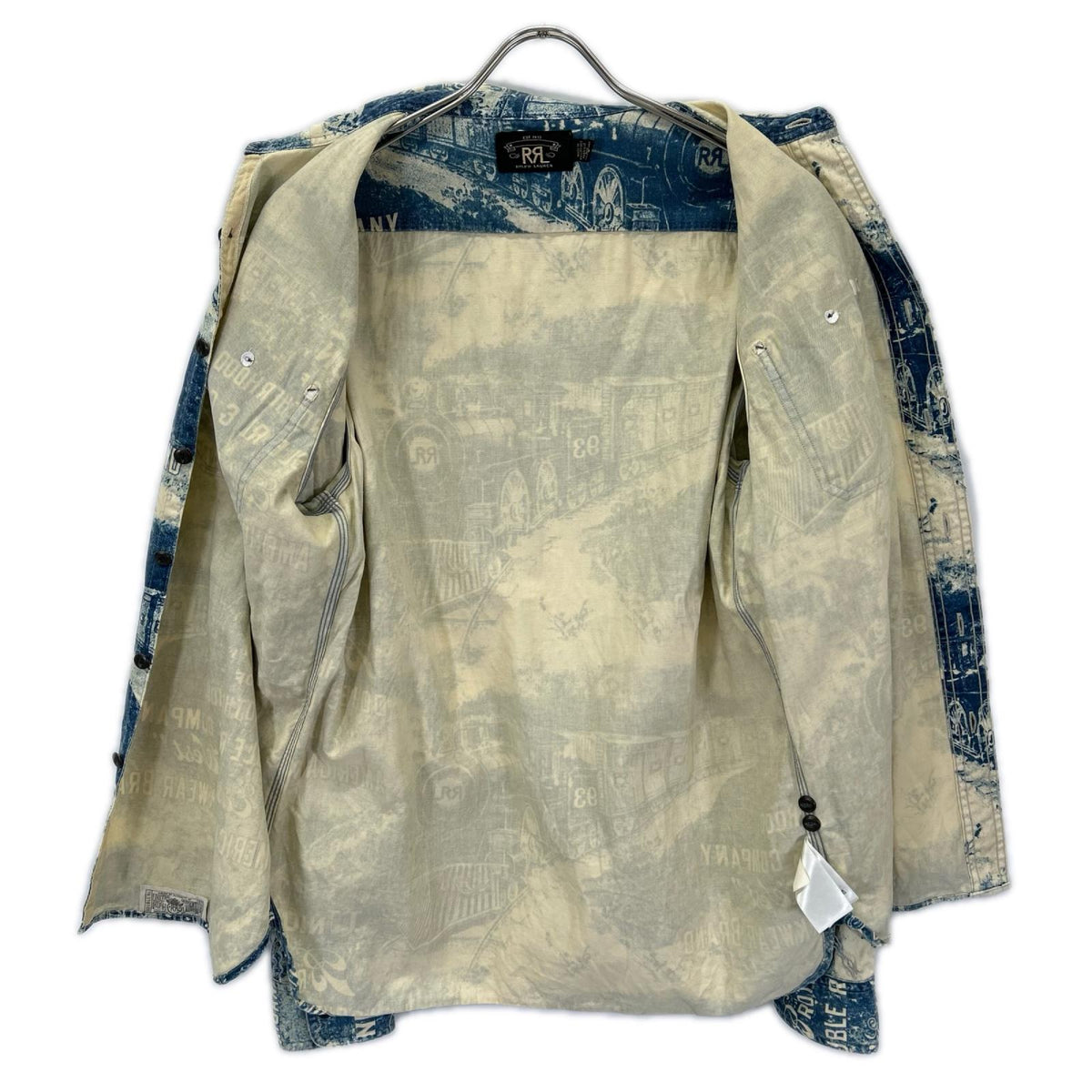 RRL ダブルアールエル エンジンプリント コットン 長袖シャツ トップス