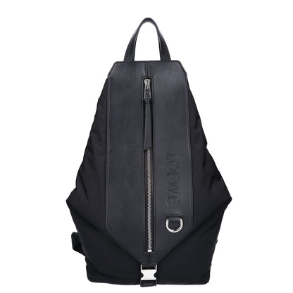 LOEWE ロエベ 美品 ナイロンxレザー コンバーチブル バックパック スモール リュック バックパック