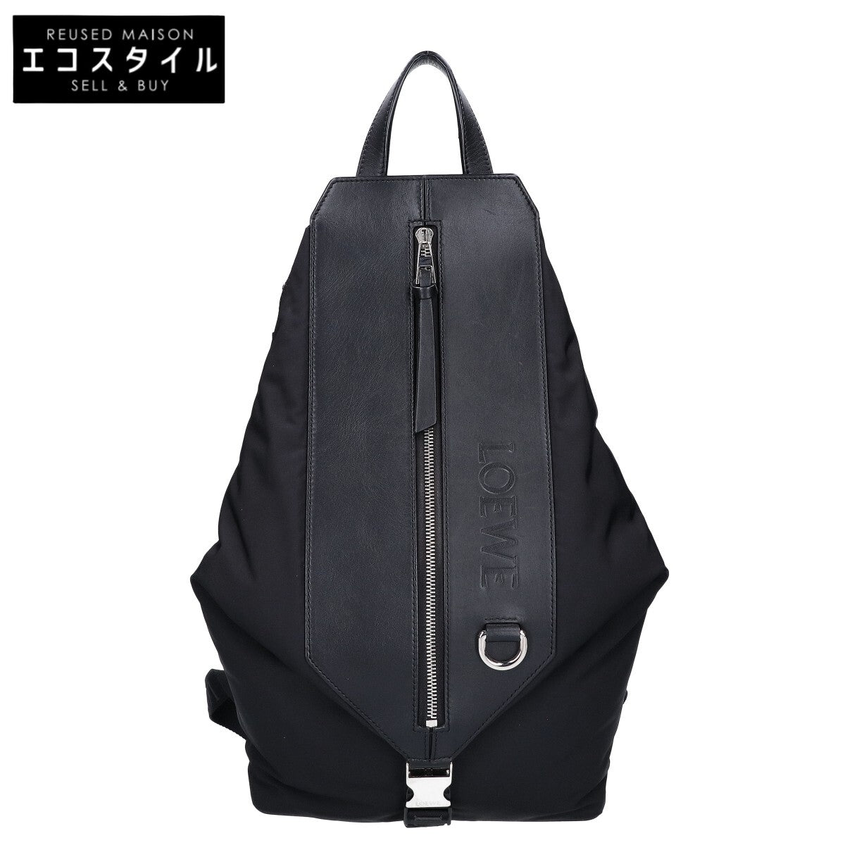 LOEWE ロエベ 美品 ナイロンxレザー コンバーチブル バックパック スモール リュック バックパック