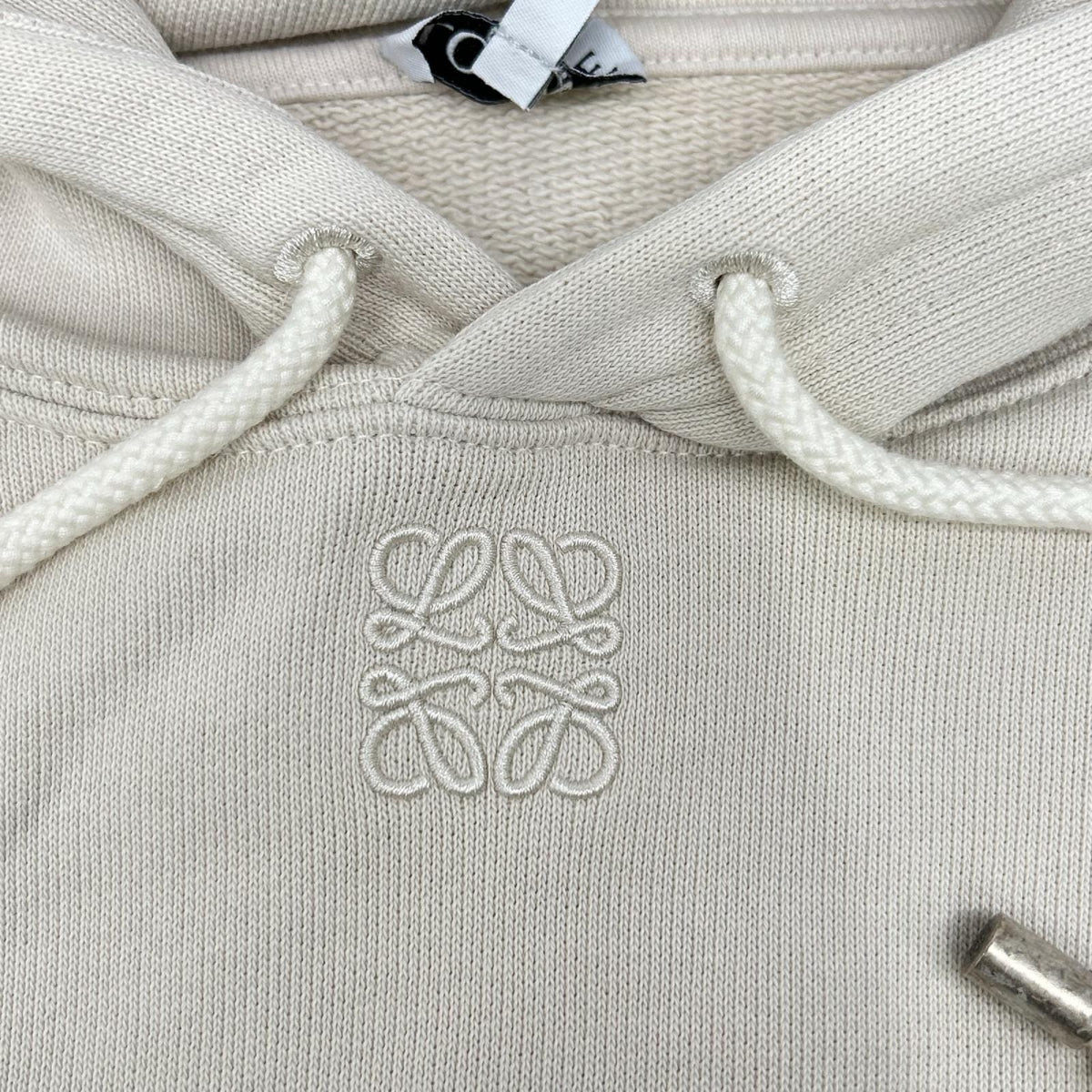 LOEWE ロエベ H526Y25X48 ホワイト アナグラム刺繍プルオーバーパーカー( トップス