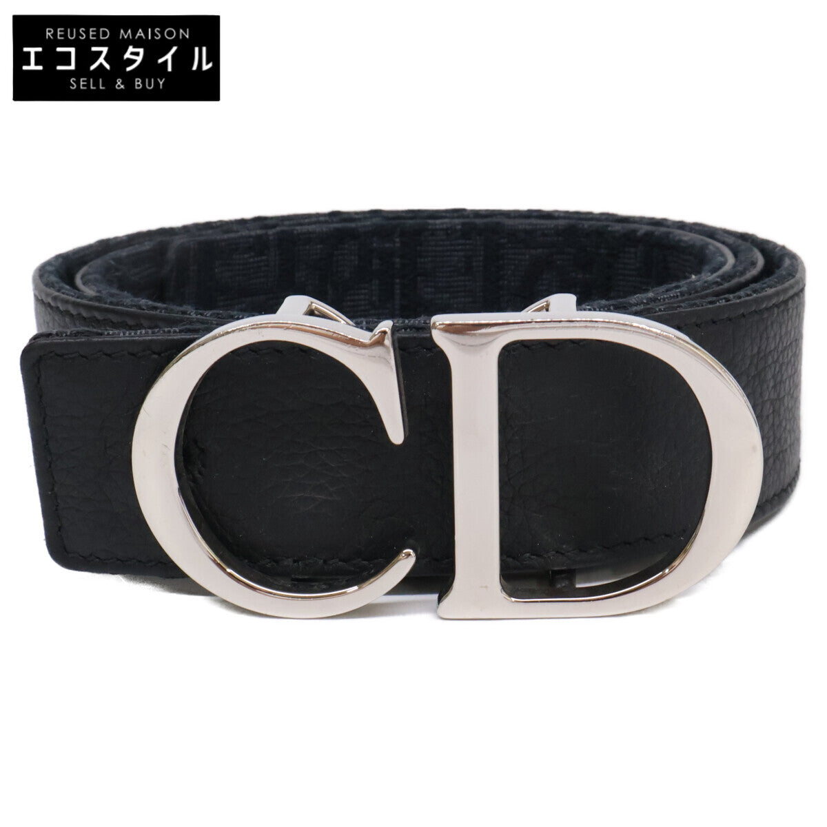 DIOR ディオール 【美品】23-MA-0233 CDバックル トロッター オブリーク リバーシブル ベルト