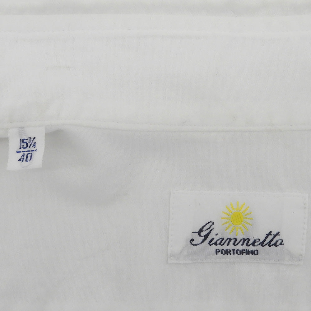 GIANNETTO ジャンネット イタリア製 ホリゾンタルカラー シャツ トップス メンズ ホワイト 15 3/4 40 トップス