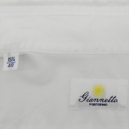 GIANNETTO ジャンネット イタリア製 ホリゾンタルカラー シャツ トップス メンズ ホワイト 15 3/4 40 トップス