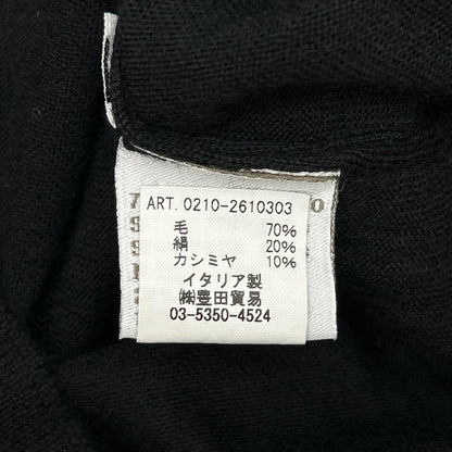FILIPPO DE LAURENTIIS フィリッポ・デ・ローレンティス 0210-2610303 ブラック ウールシルク ニット トップス