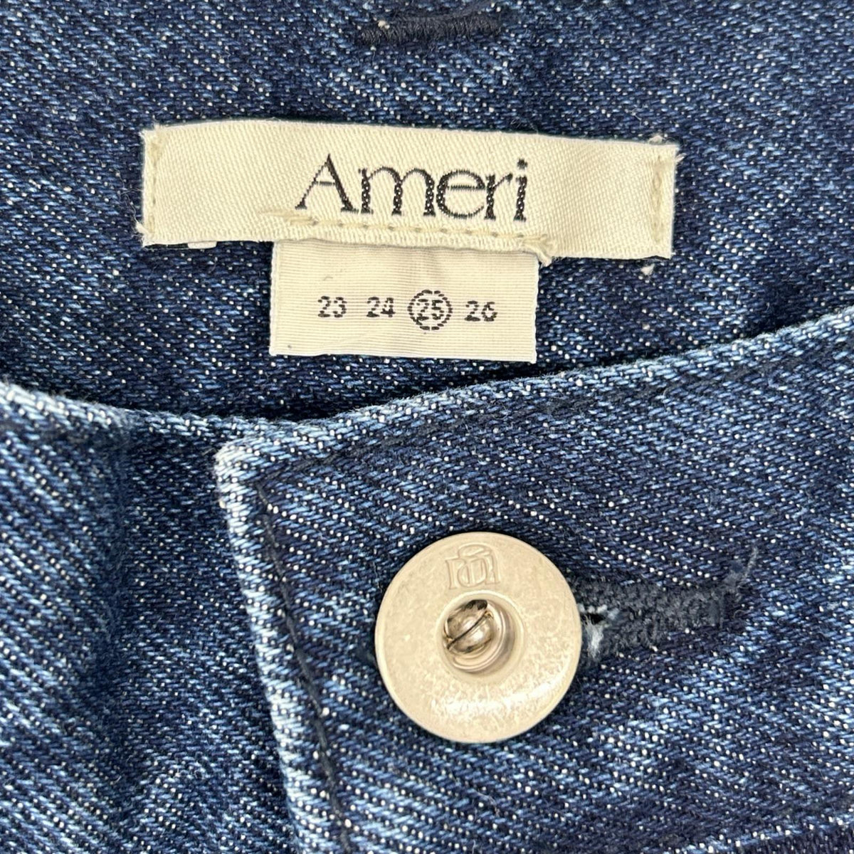 Ameri アメリ ブルー SPANGLE BIJOU EGG DENIM PANTS デニムパンツ ボトムス