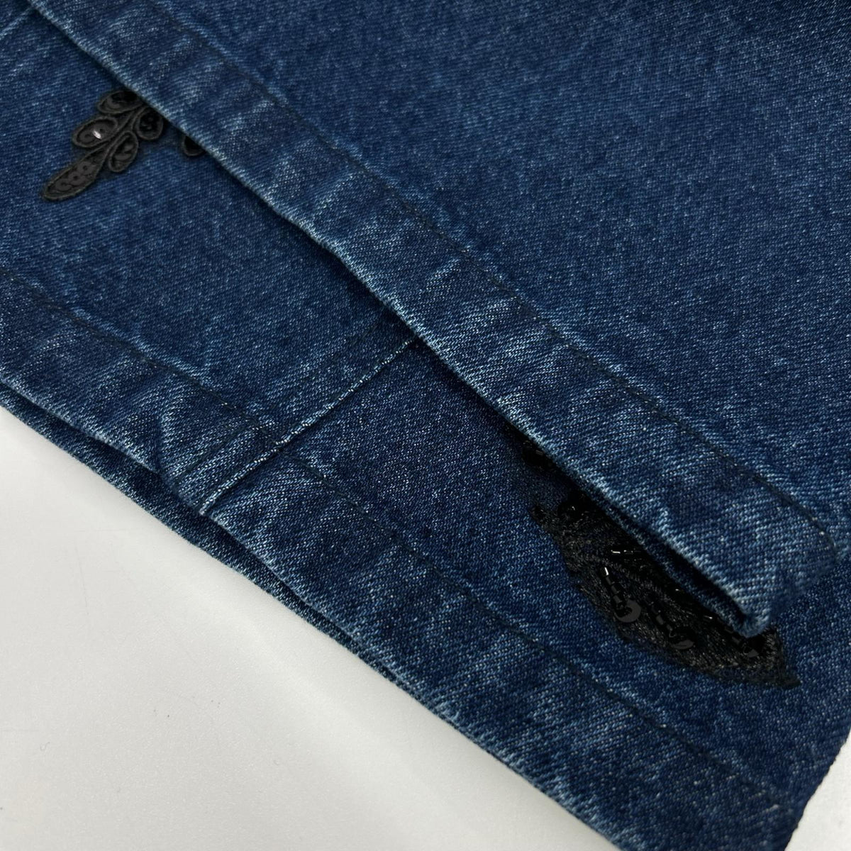 Ameri アメリ ブルー SPANGLE BIJOU EGG DENIM PANTS デニムパンツ ボトムス