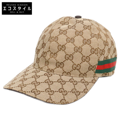 GUCCI グッチ 【美品/国内正規】200035 GGキャンバス シェリーライン ベースボールキャップ 帽子