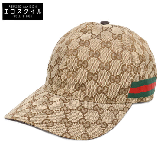 GUCCI グッチ 【美品/国内正規】200035 GGキャンバス シェリーライン ベースボールキャップ 帽子