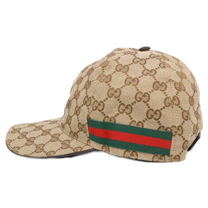 GUCCI グッチ 【美品/国内正規】200035 GGキャンバス シェリーライン ベースボールキャップ 帽子