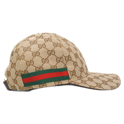 GUCCI グッチ 【美品/国内正規】200035 GGキャンバス シェリーライン ベースボールキャップ 帽子