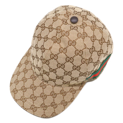 GUCCI グッチ 【美品/国内正規】200035 GGキャンバス シェリーライン ベースボールキャップ 帽子